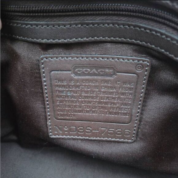 Coach Y2K Hampton Camel Suede & Leather Double Handle Satchel Handbag #7536 - Picture 11 of 11